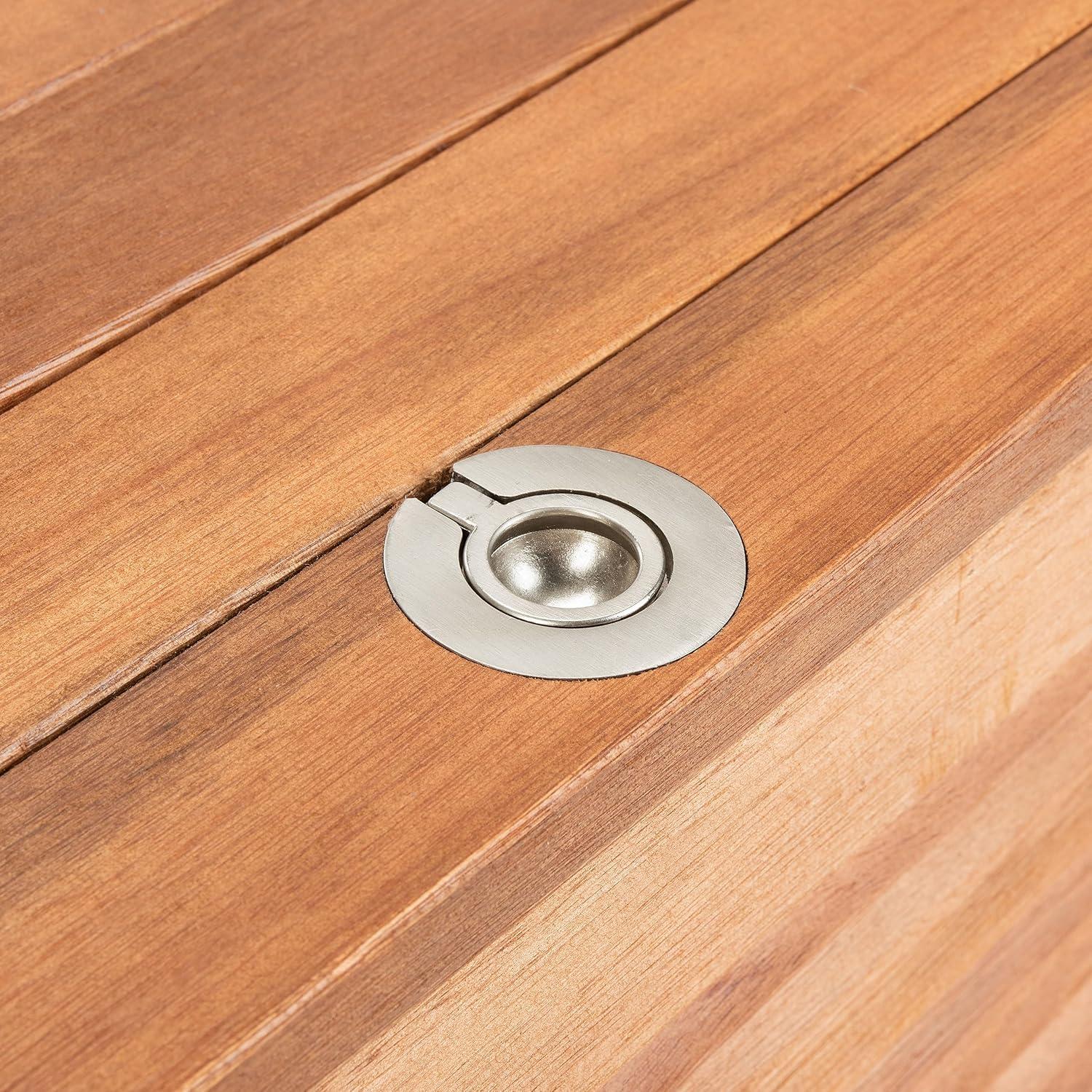 image:imageSafavieh PAT7038A Outdoor Collection Elina Teak 472 Cushion Deck BoxNatural