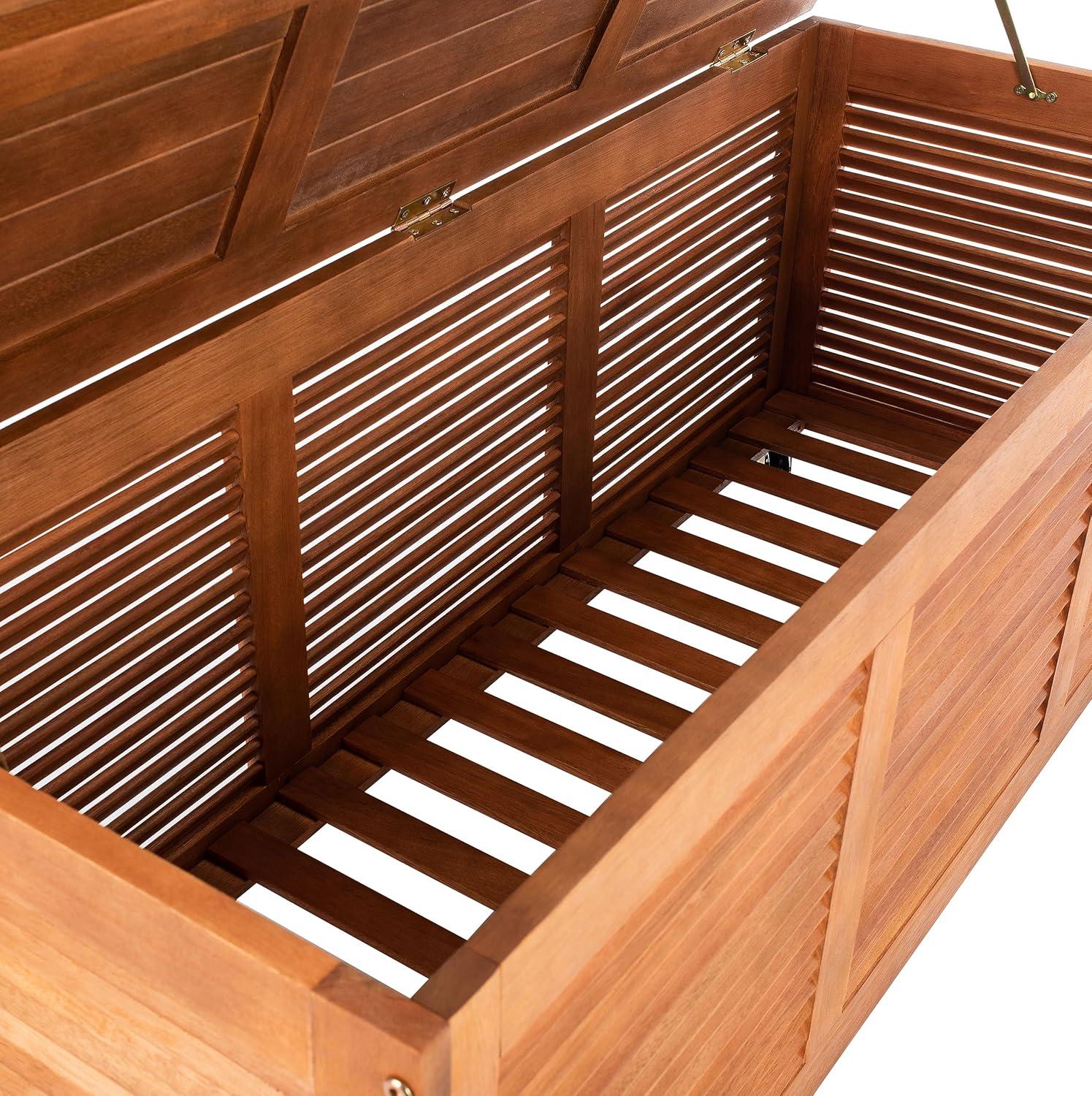 image:imageSafavieh PAT7038A Outdoor Collection Elina Teak 472 Cushion Deck BoxNatural