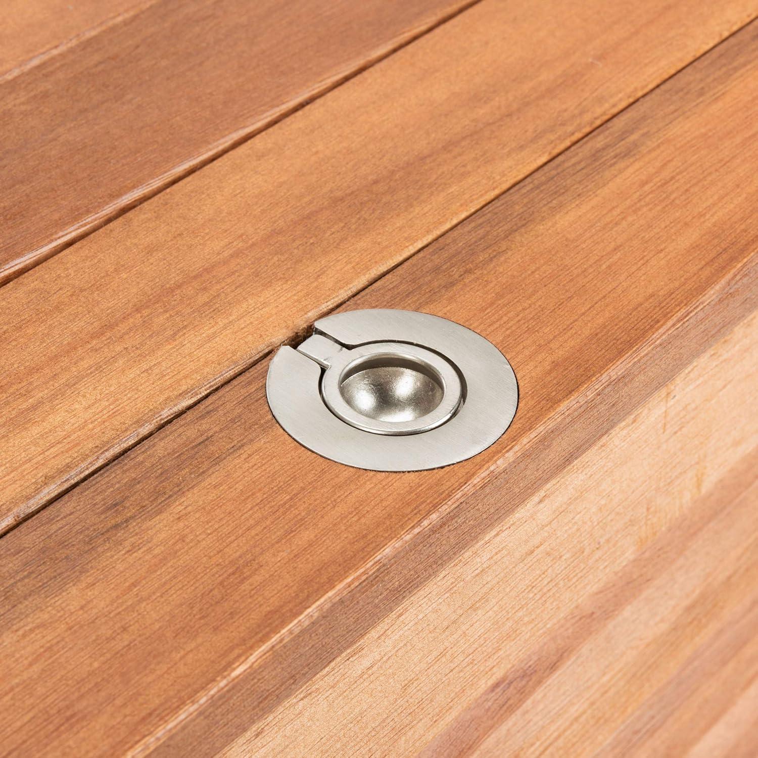 image:imageSafavieh PAT7038A Outdoor Collection Elina Teak 472 Cushion Deck BoxNatural