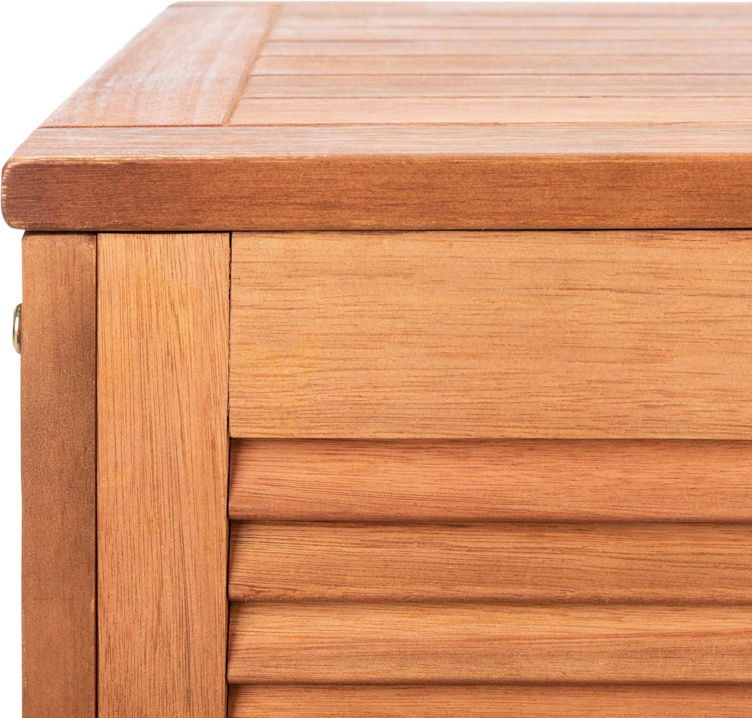 image:imageSafavieh PAT7038A Outdoor Collection Elina Teak 472 Cushion Deck BoxNatural