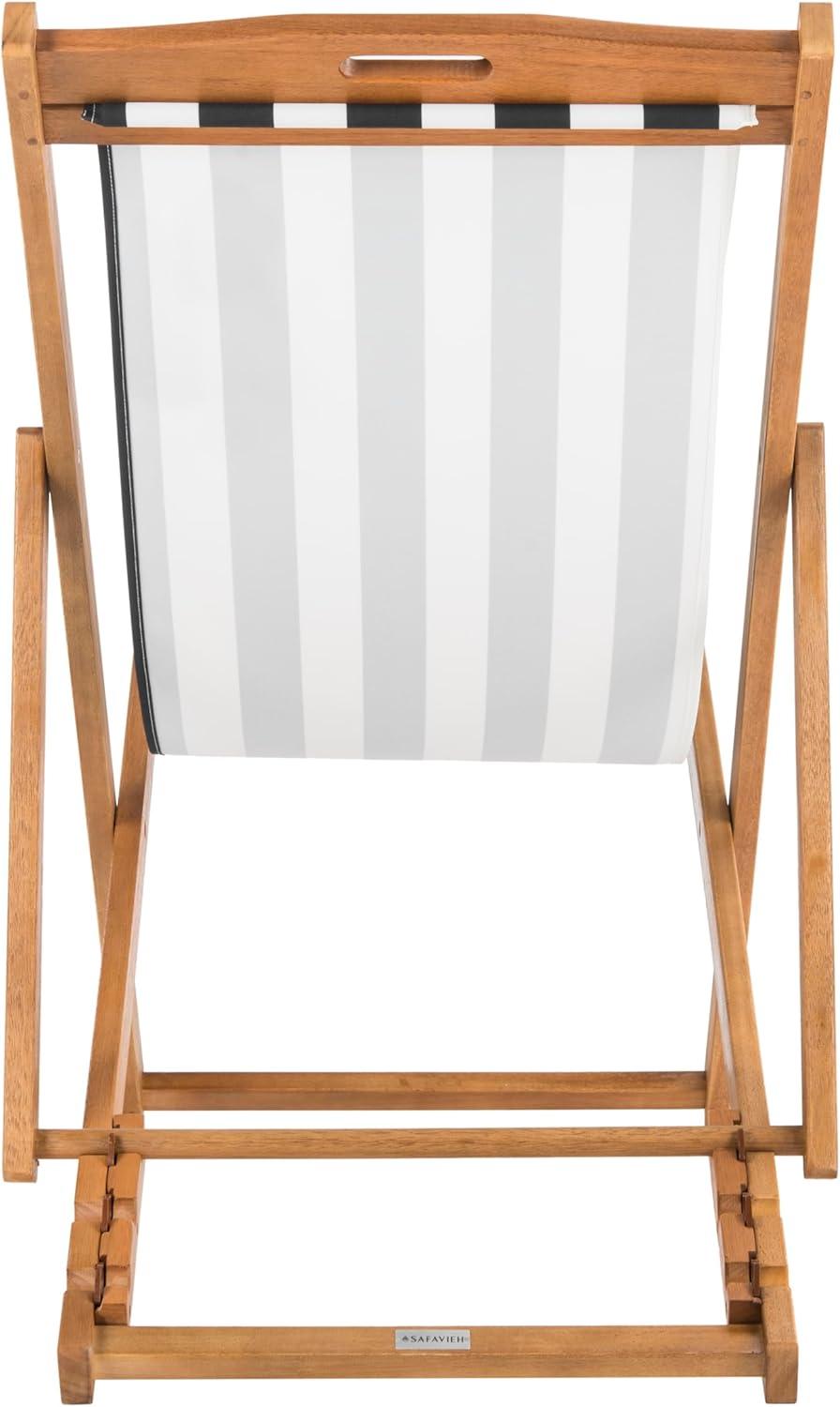 image:imageSafavieh PAT7040A SET2 Outdoor Collection Loren TeakNatural Black Stripe