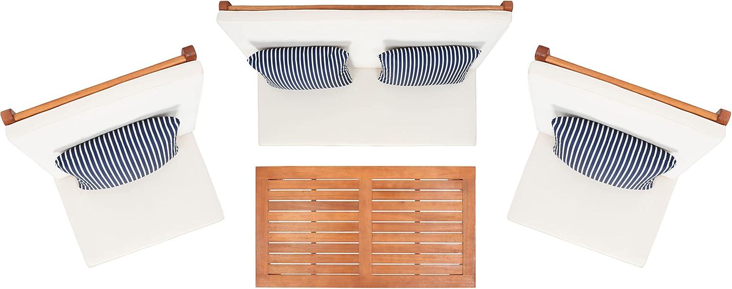 image:imageSafavieh PAT7044A Collection Chaston TeakNaturalBeige Stripe