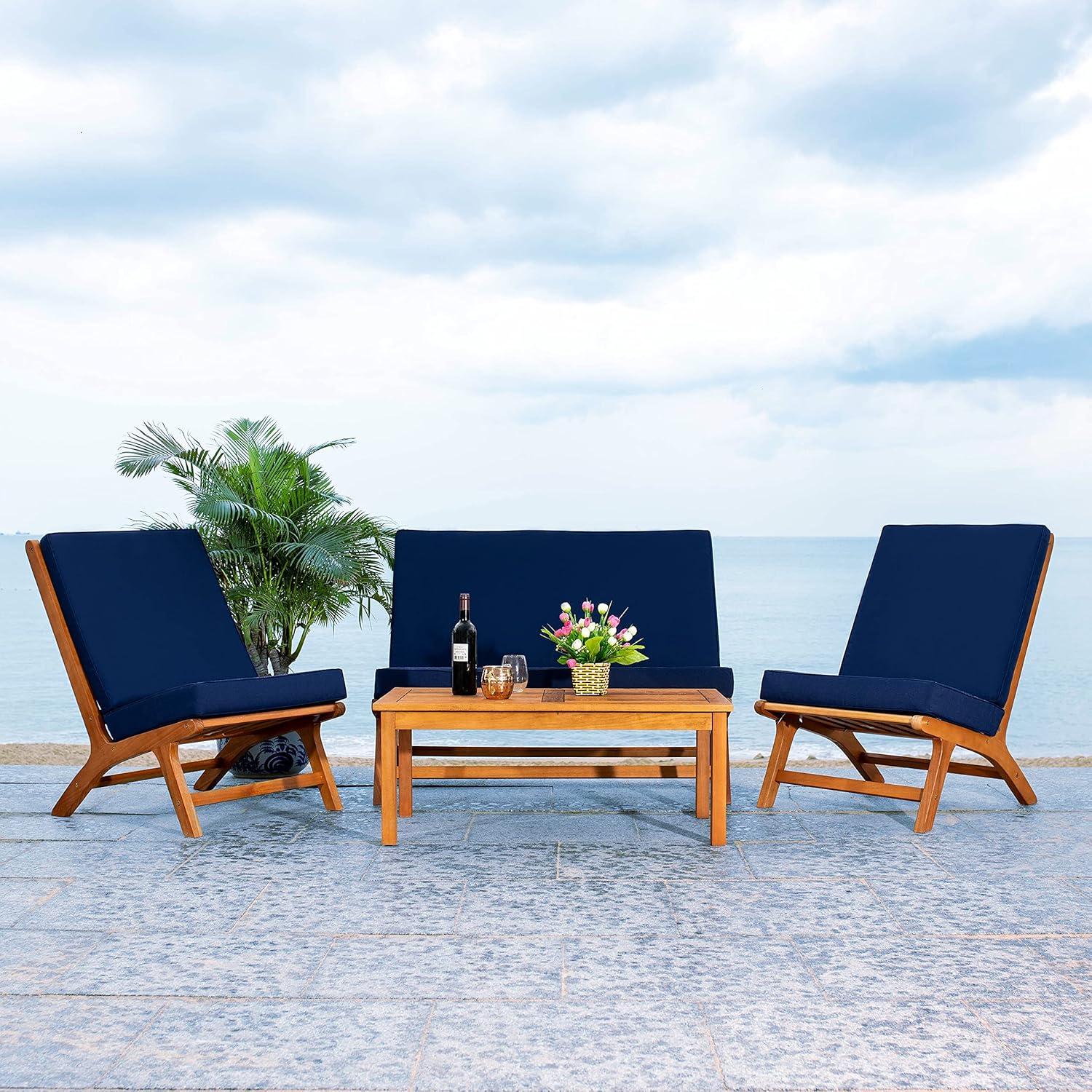 image:imageSafavieh PAT7044A Collection Chaston TeakNaturalNavy
