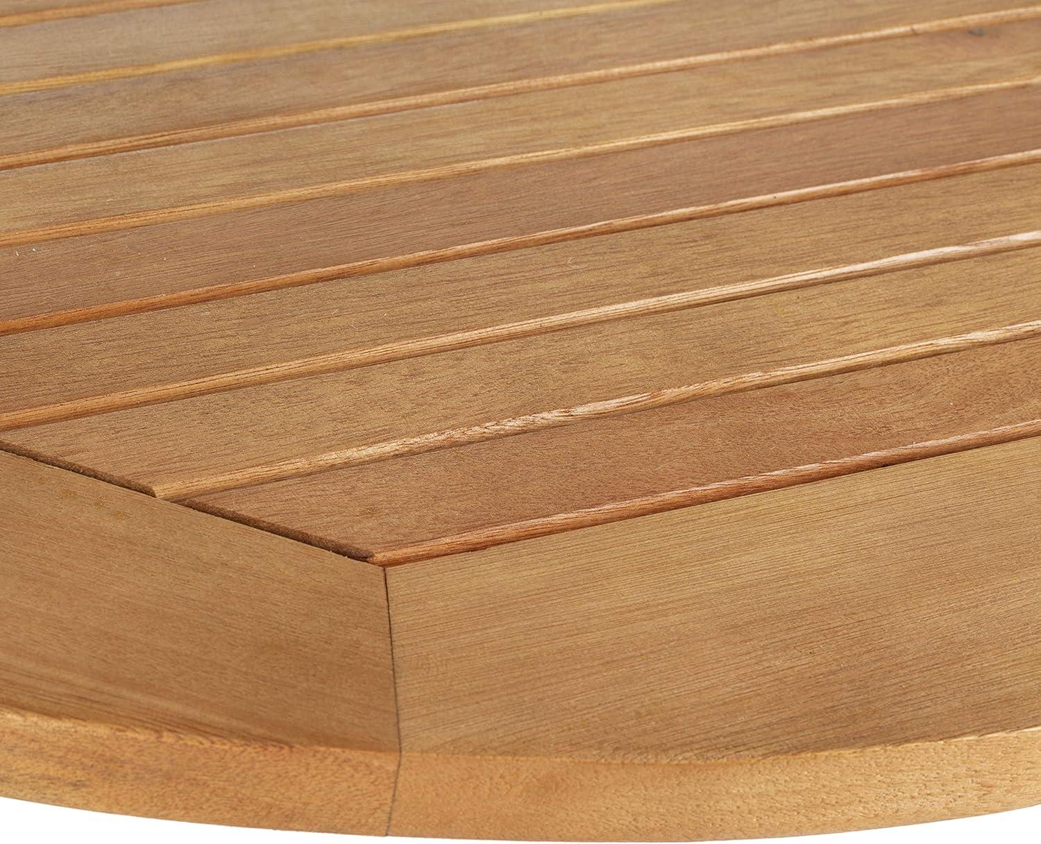 image:imageSafavieh PAT7045A Outdoor Collection Owens Natural teak wood Balcony Hanging Half TableNatural