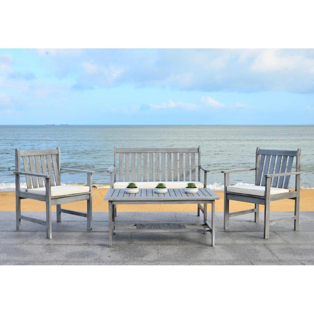 image:imageSAFAVIEH 4Piece Outdoor Collection Burbank Patio Set