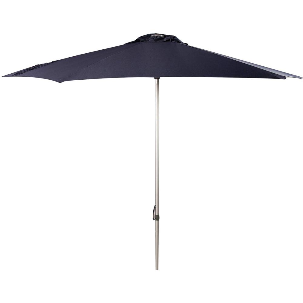 image:imageSAFAVIEH 9ft Outdoor Patio Umbrella Round Hurst Collection Navy Push up UV Resistant for Deck Backyard Poolside PAT8002CNavy