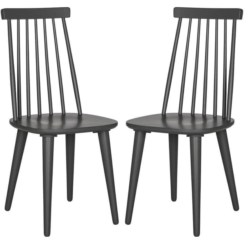 image:imageSAFAVIEH Home Collection Burris Farmhouse WhiteNatural Spindle Back Living Room Dining Room Bedroom Office Foyer Side ChairGrey