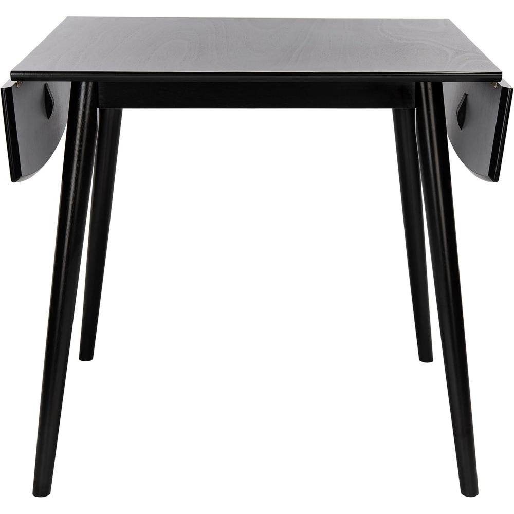 image:imageSAFAVIEH Home Collection Kaylee Drop Leaf Dining Room Table DTB1403B Dark GreyMatte Black