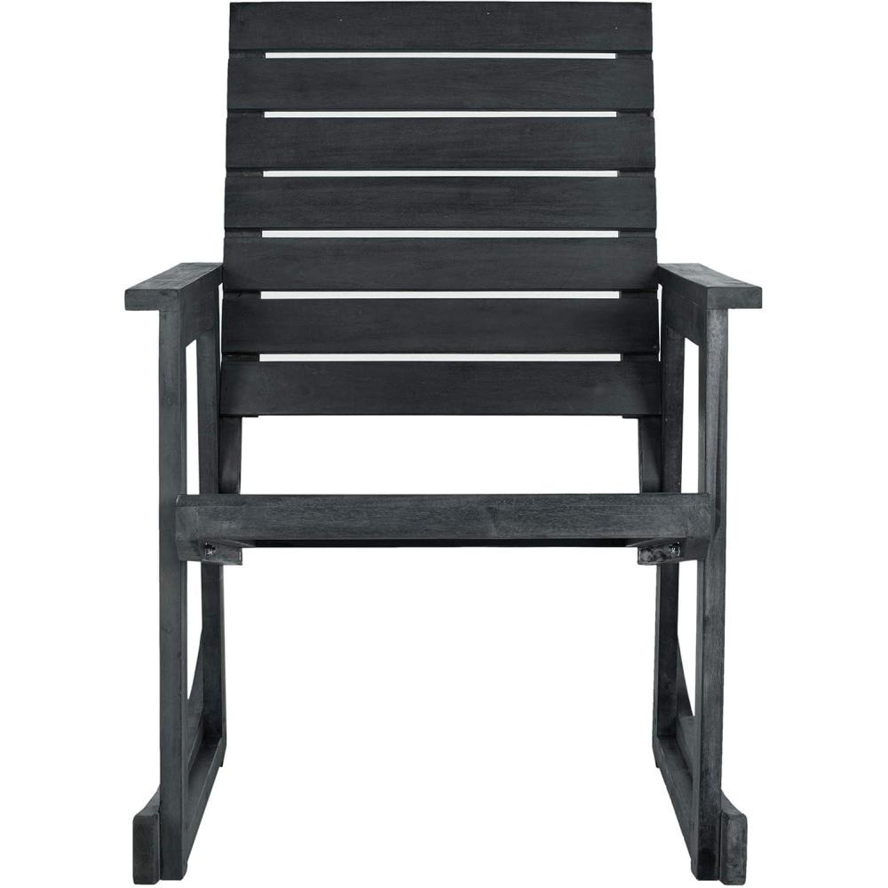 image:imageSAFAVIEH Outdoor Collection Alexei Ash Grey Rocking ChairDark Slate Gray