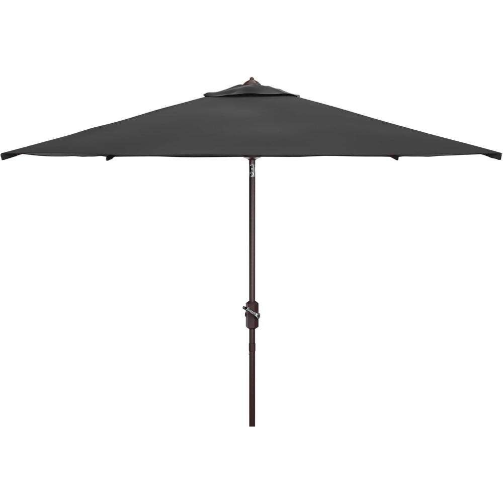 image:imageSAFAVIEH Outdoor Collection Kamen Navy 7 x 10 Ft Rectangular Auto Tilt UV Protected UmbrellaBlack