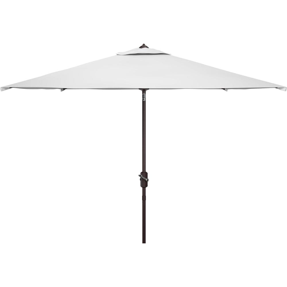 image:imageSAFAVIEH Outdoor Collection Kamen Navy 7 x 10 Ft Rectangular Auto Tilt UV Protected UmbrellaWhite