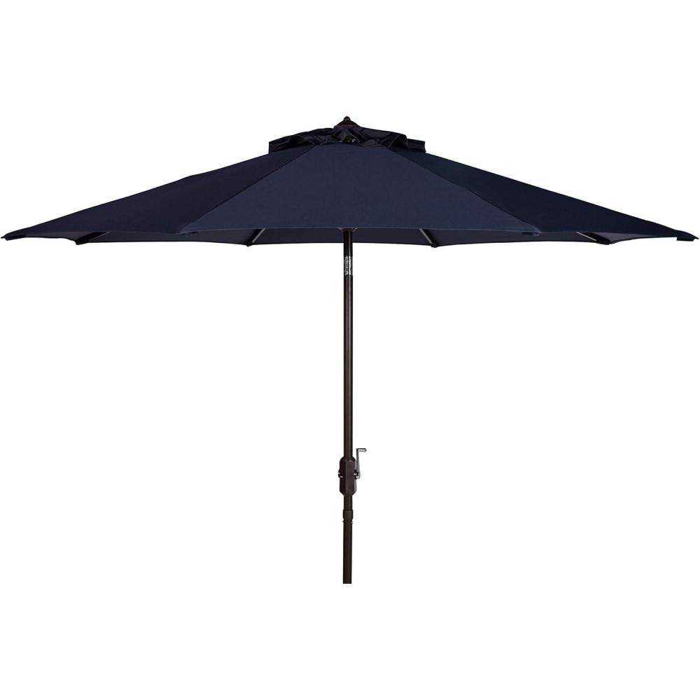image:imageSAFAVIEH Outdoor Collection Ortega Auto Tilt Crank UmbrellaNavy