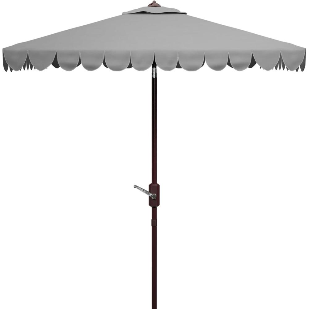 image:imageSAFAVIEH Outdoor Collection Venice Yellow 75 Ft Square Auto Tilt UV Protected UmbrellaGrey