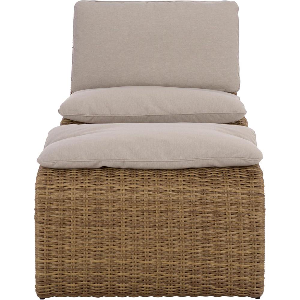 image:imageSAFAVIEH Outdoor Patio Furniture Collection Drew Rattan Lounge Chair amp Ottoman Set with Cushions Fully Assembled PAT7542NaturalTaupe