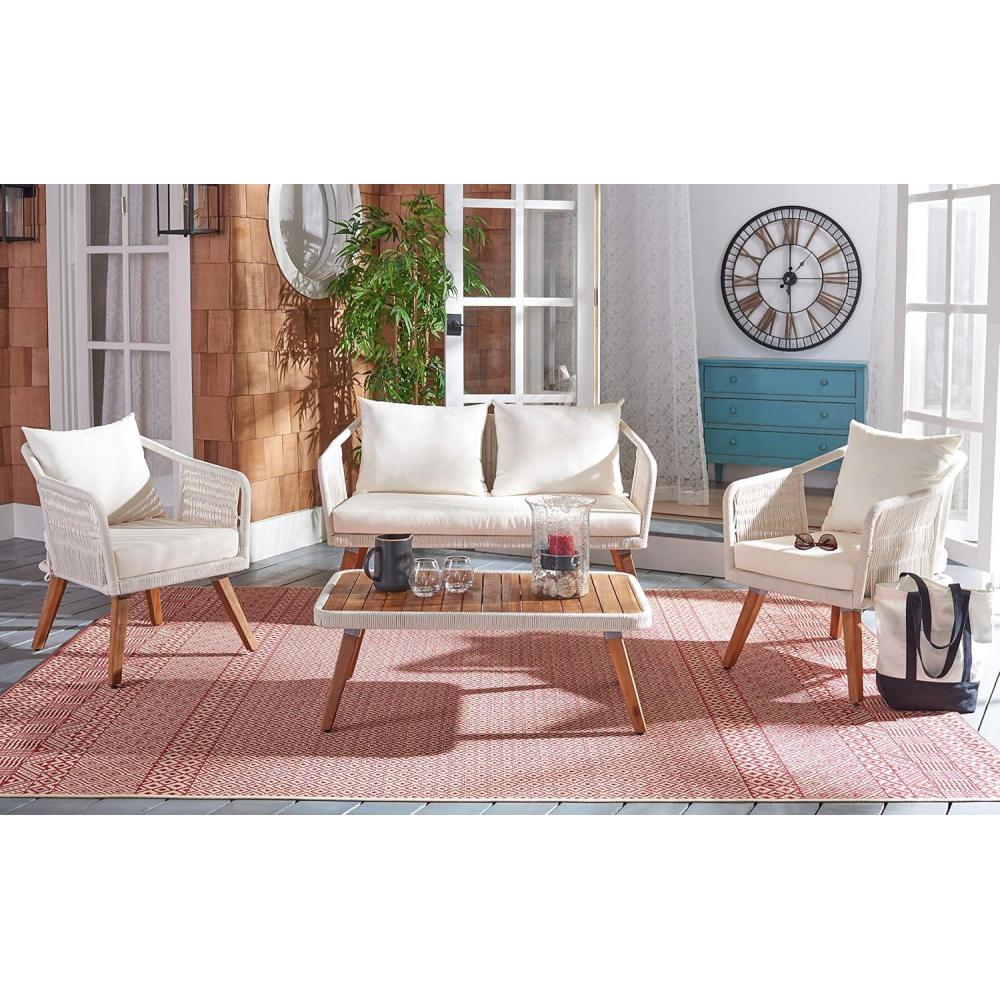 image:imageSAFAVIEH PAT7049A Collection Raldin Rope NaturalBeige Beige