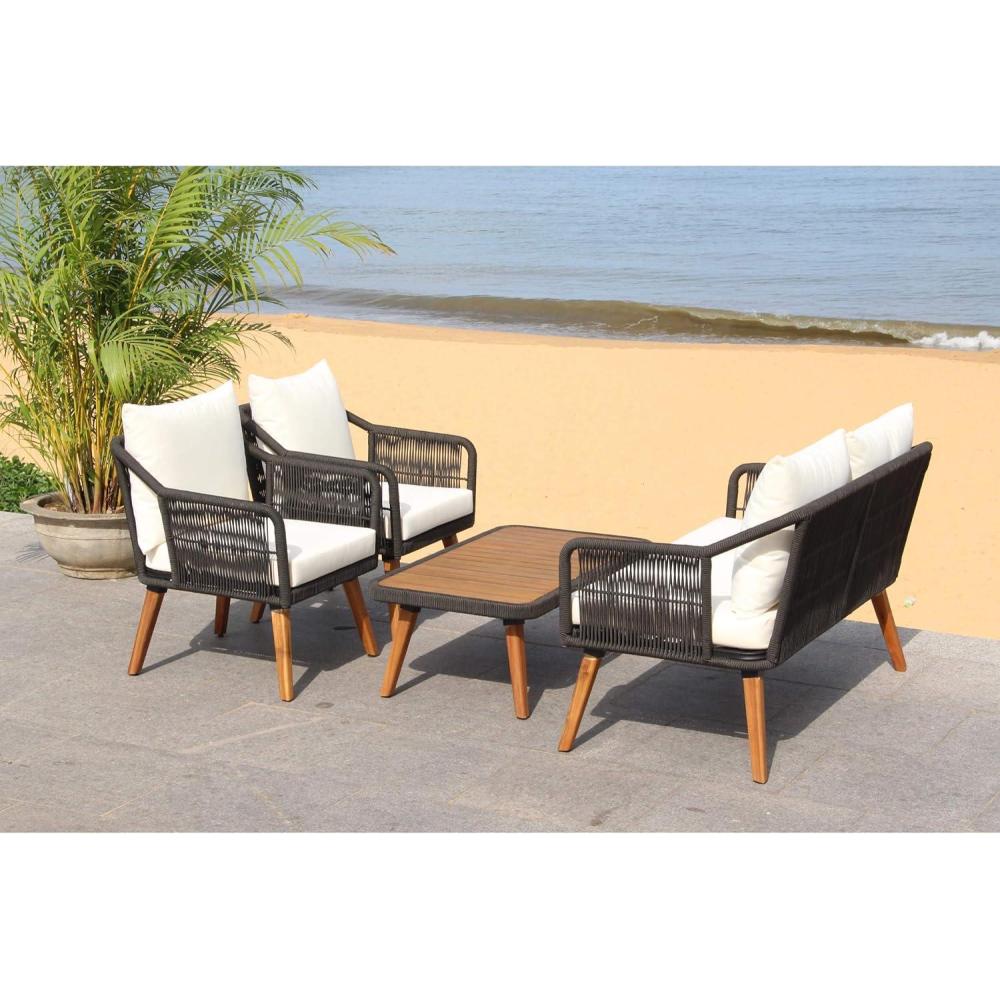 image:imageSAFAVIEH PAT7049A Collection Raldin Rope NaturalBlack Beige