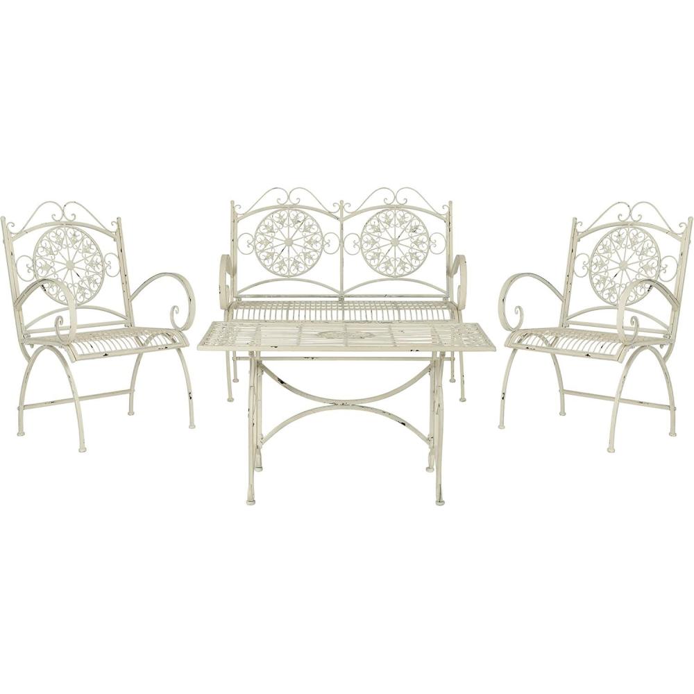 image:imageSafavieh 4 Piece Outdoor Collection Sophie Patio SetAntique White