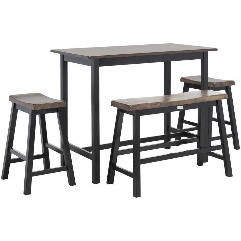 image:imageSafavieh American Homes Collection Galway Dark Espresso Oak 4Piece Pub SetBlack Brown