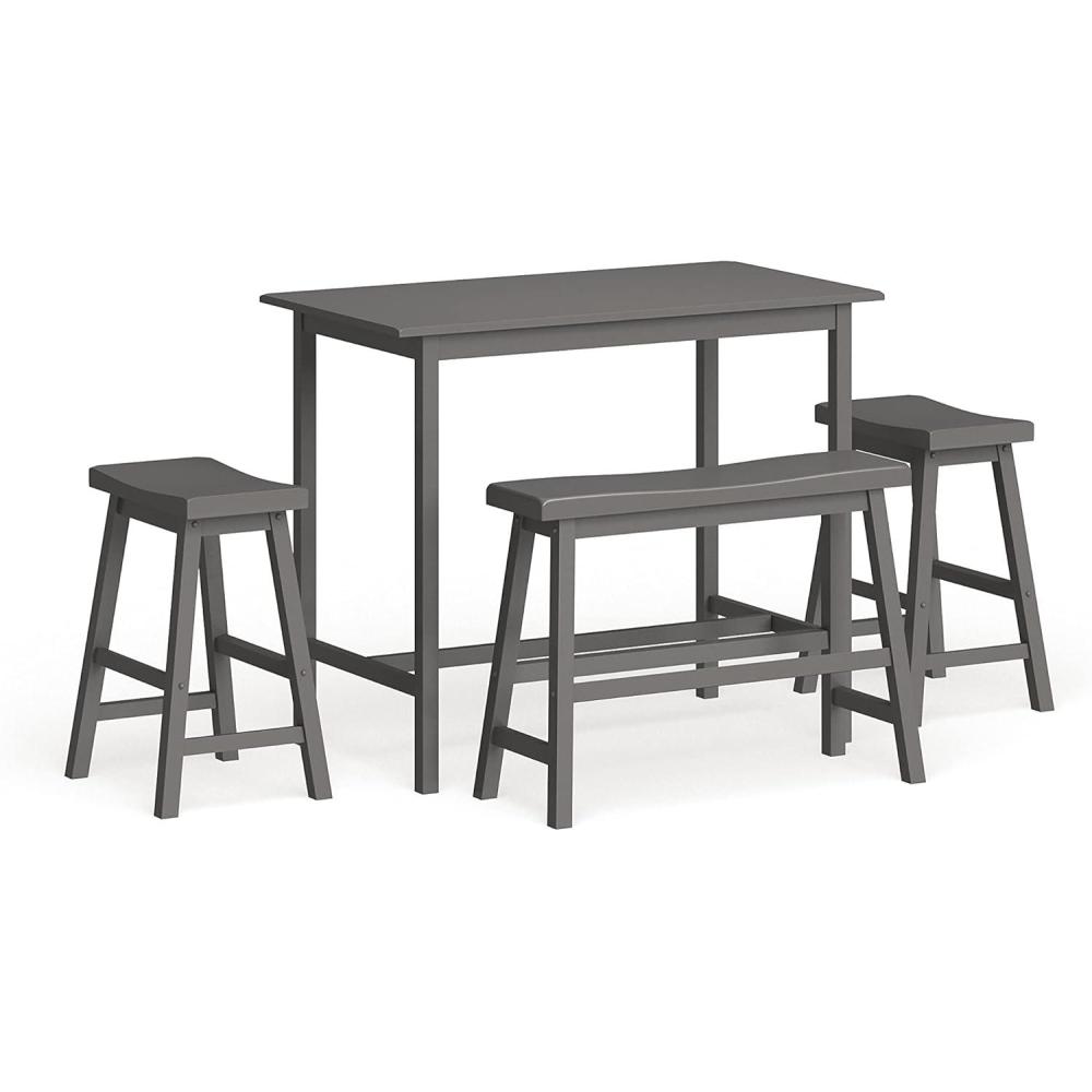 image:imageSafavieh American Homes Collection Galway Dark Espresso Oak 4Piece Pub SetGrey