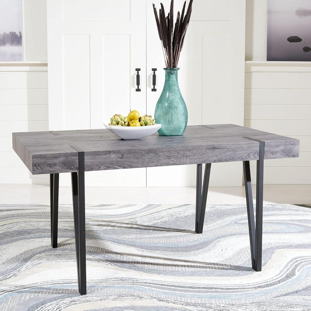 image:imageSafavieh Home Alyssa Rustic Industrial Brown and Black Dining TableBlack