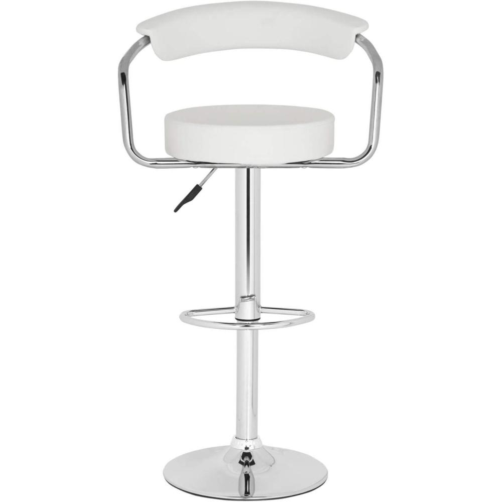 image:imageSafavieh Home Collection Angus White Adjustable Swivel Gas Lift 252315inch Bar StoolWhite