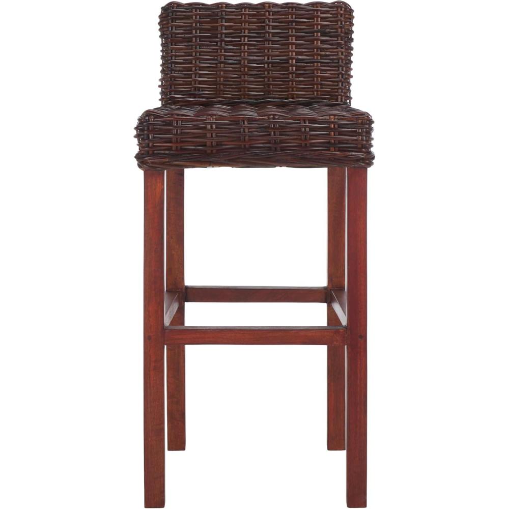 image:imageSafavieh Home Collection Cypress Cappuccino Wicker 30inch Bar StoolCrocus