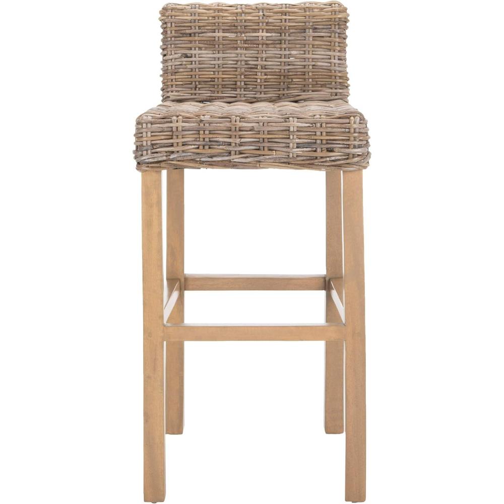 image:imageSafavieh Home Collection Cypress Cappuccino Wicker 30inch Bar Stoolbeige