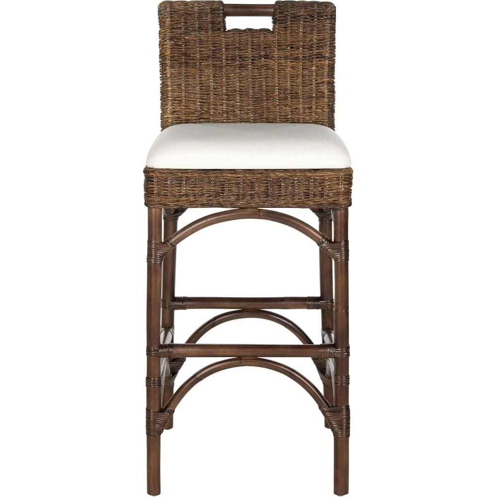 image:imageSafavieh Home Collection Fremont Natural BarstoolWhiteBrown