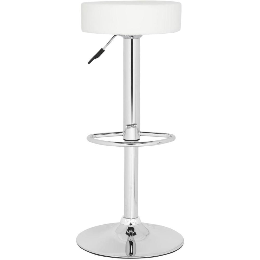 image:imageSafavieh Home Collection Jude White Adjustable Swivel Gas Lift 256315inch Bar StoolWhite