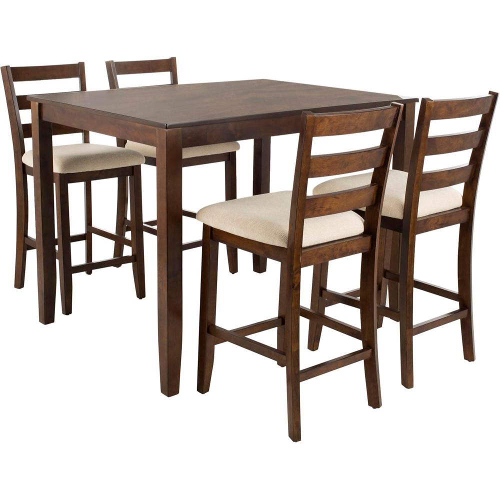 image:imageSafavieh Home Collection Melvin 5 Piece Pub Set Brown and Beige