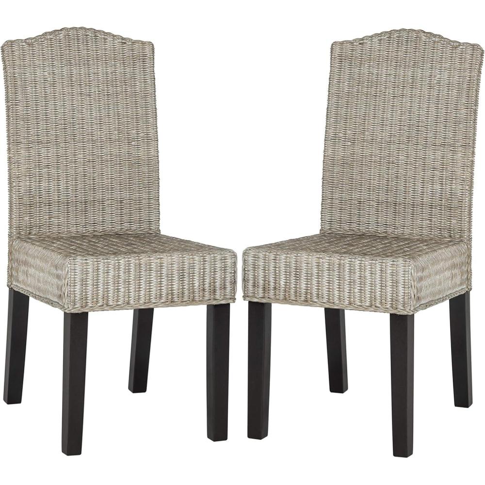image:imageSafavieh Home Collection Odette Grey Wicker Dining ChairAntique Grey