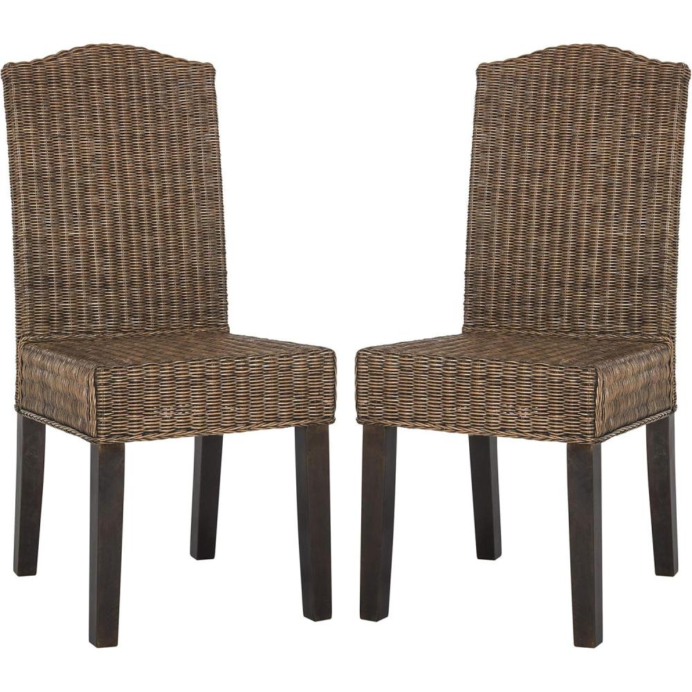 image:imageSafavieh Home Collection Odette Grey Wicker Dining ChairBrown Multi