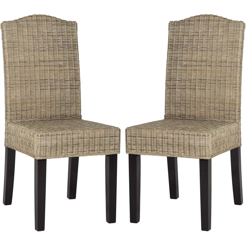 image:imageSafavieh Home Collection Odette Grey Wicker Dining ChairGrey
