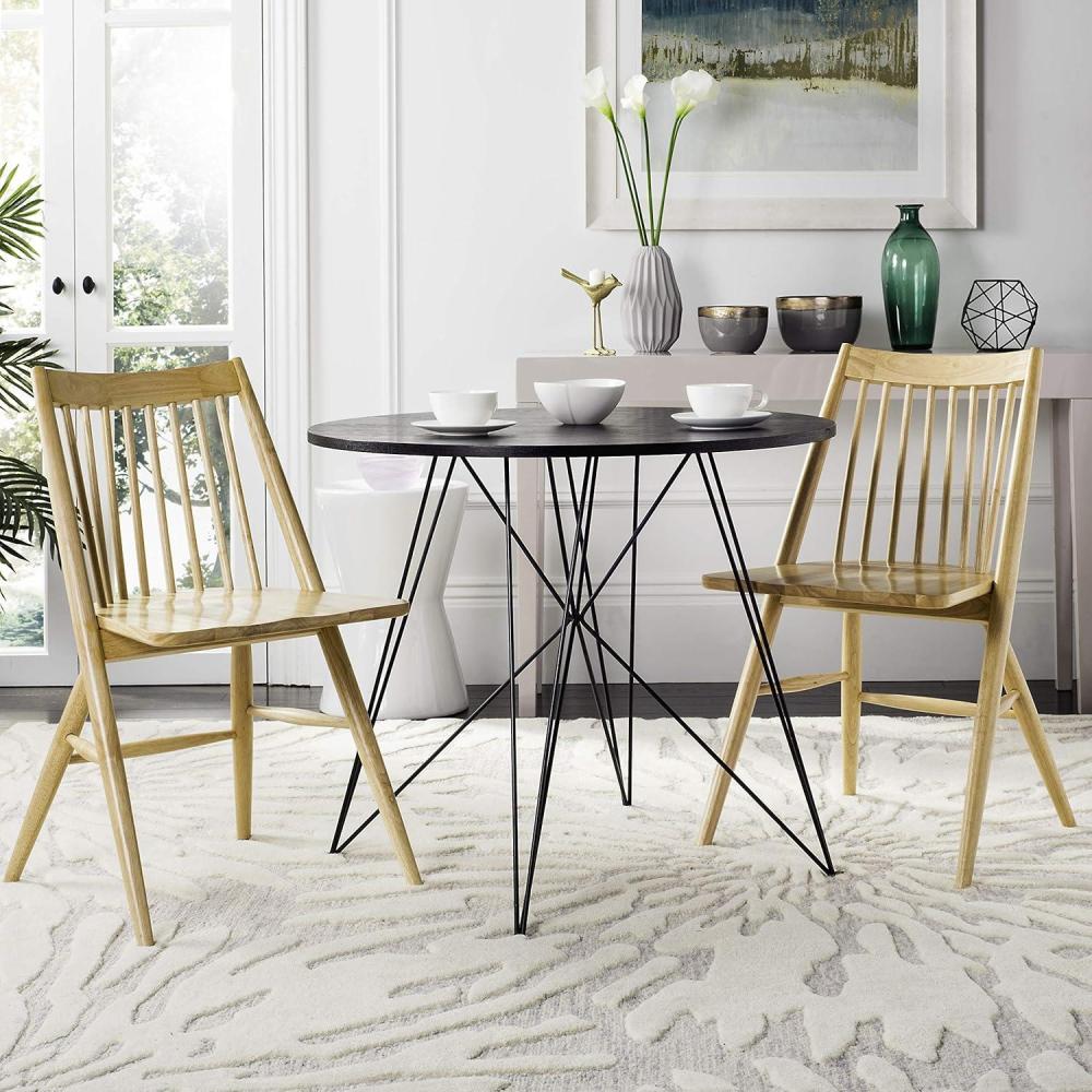 image:imageSafavieh Home Collection Wren Grey 19inch Spindle Dining Chair Set of 2Natural