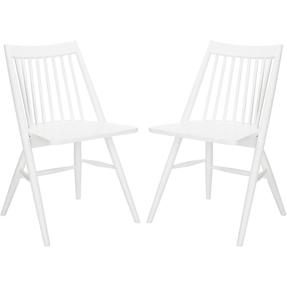 image:imageSafavieh Home Collection Wren Grey 19inch Spindle Dining Chair Set of 2White