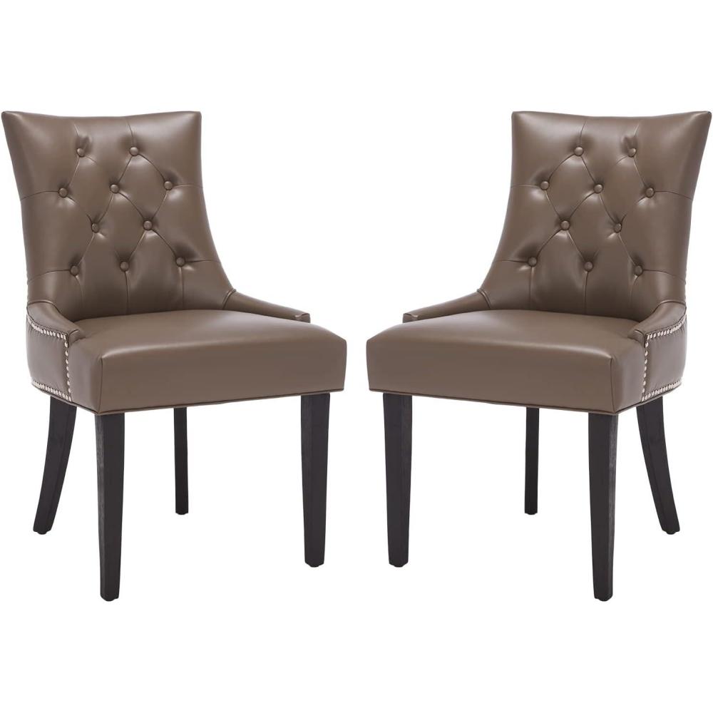 image:imageSafavieh Home Harlow Emerald Green Velvet Tufted Ring Chair Set of 2Clay