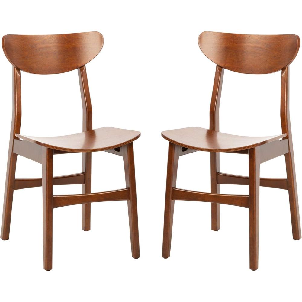 image:imageSafavieh Home Lucca Retro Natural Dining Chair Set of 2 WoodWalnut