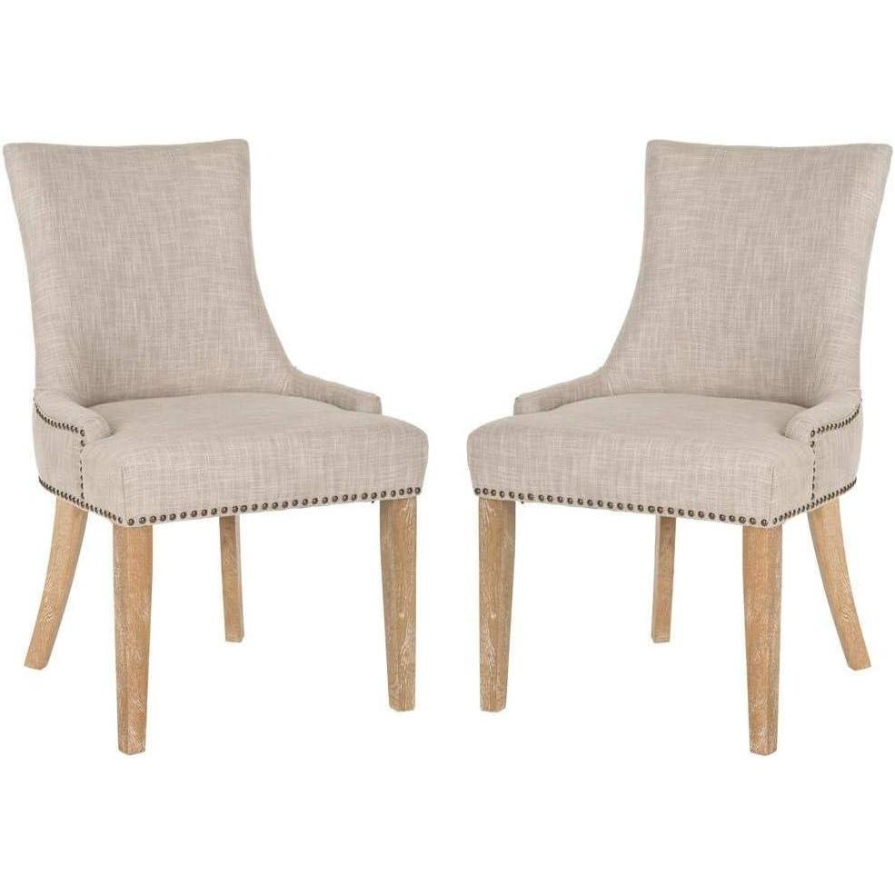 image:imageSafavieh Mercer Collection Lester Dining Chairs Zebra Grey Set of 2Birch