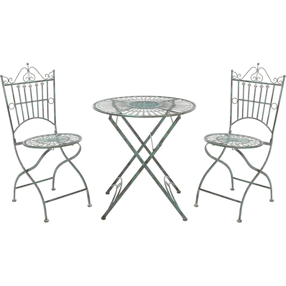 image:imageSafavieh Outdoor Collection Belen Antique Blue 3Piece Bistro SetAntique Dark Green