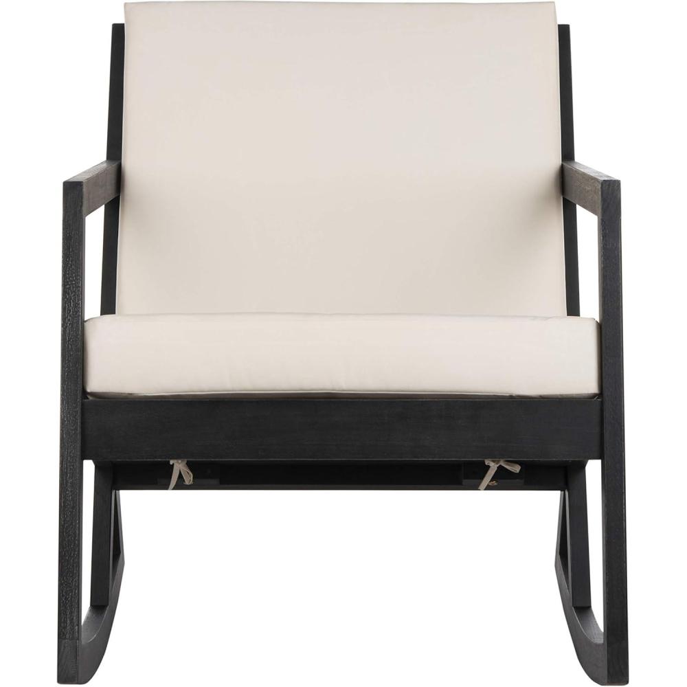 image:imageSafavieh Outdoor Collection Vernon Rocking ChairBlack  Beige