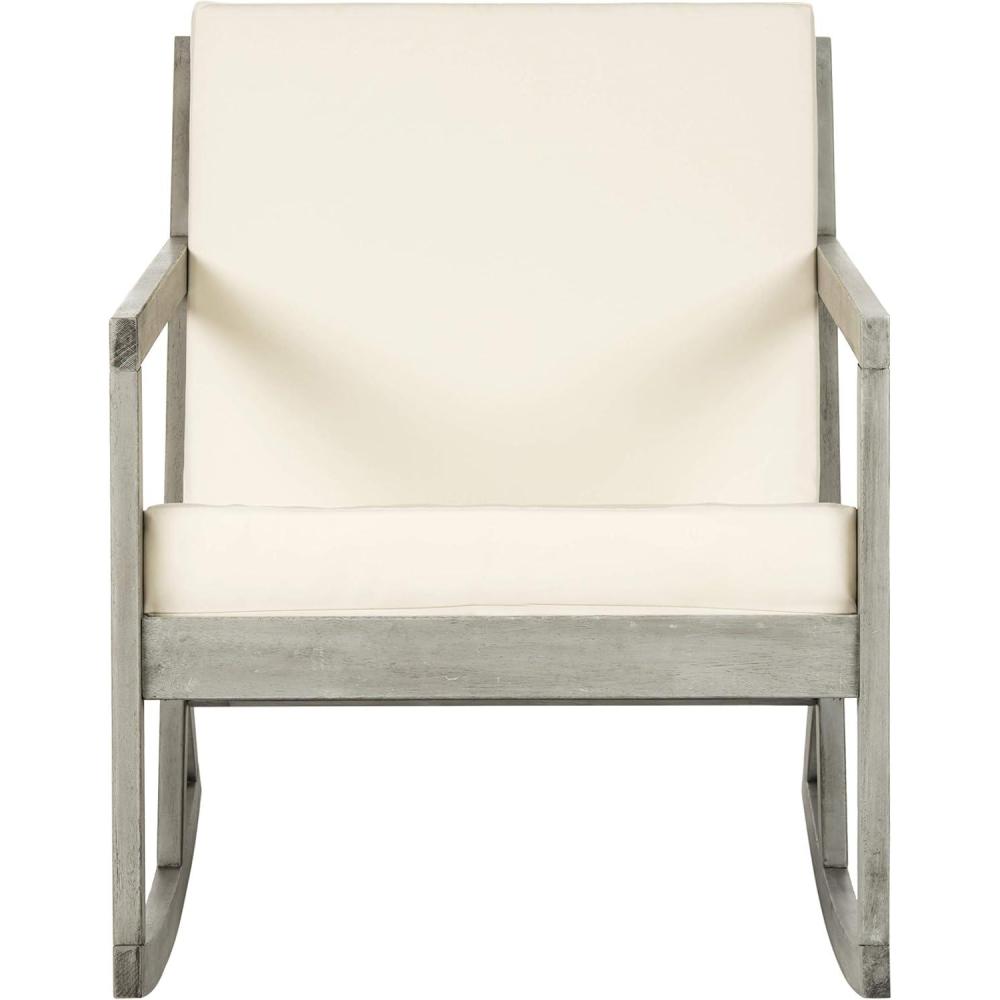 image:imageSafavieh Outdoor Collection Vernon Rocking ChairGrey  Beige