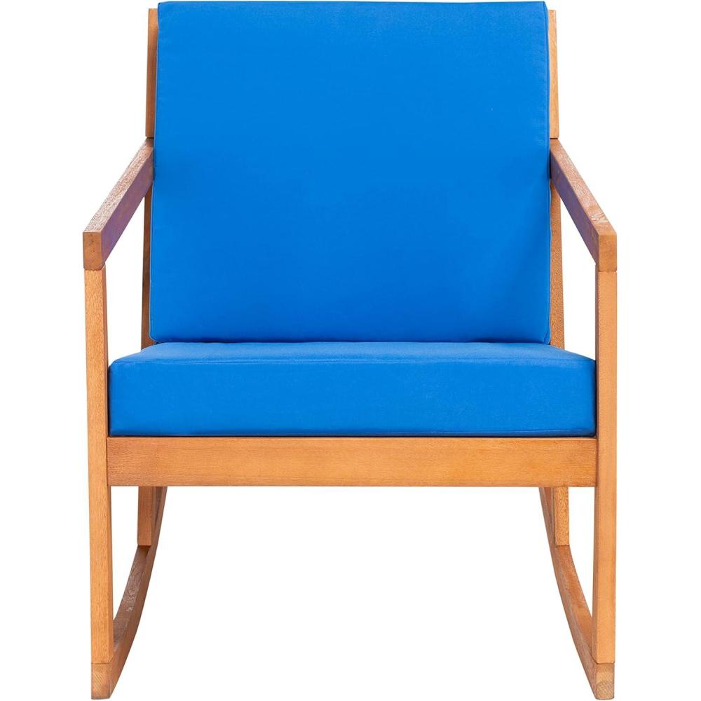 image:imageSafavieh Outdoor Collection Vernon Rocking ChairNatural Royal Blue