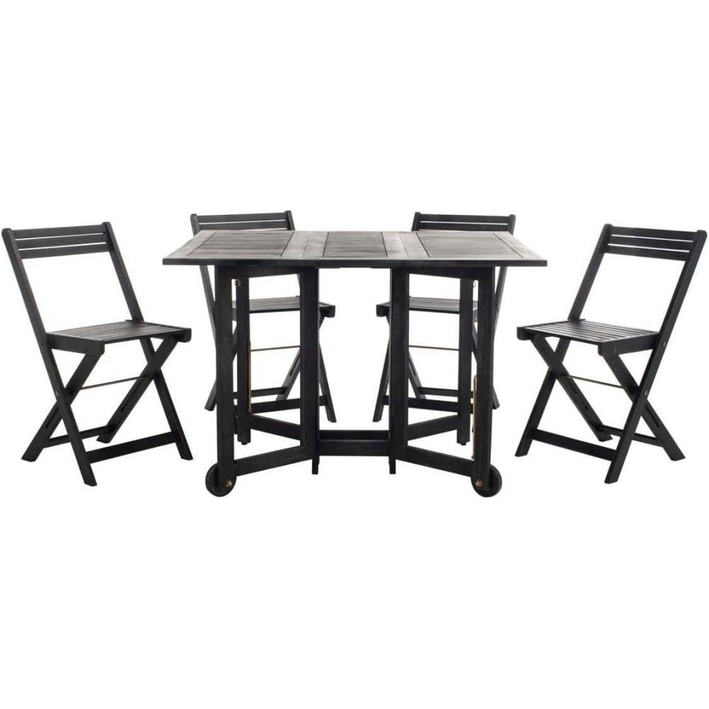 image:imageSafavieh Outdoor Living Collection Arvin 5Piece Dining SetBlack