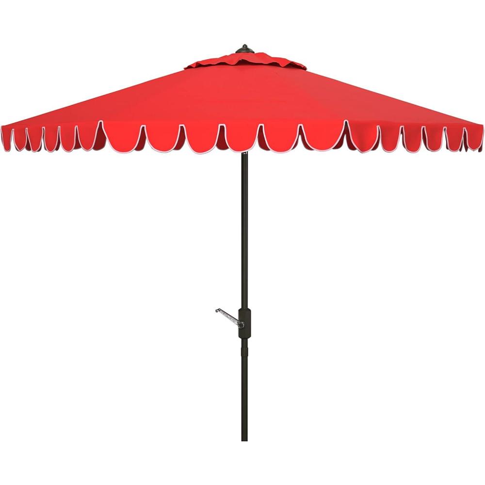 image:imageSafavieh Outdoor Venice 11Foot Round Crank UV Protected UmbrellaRed