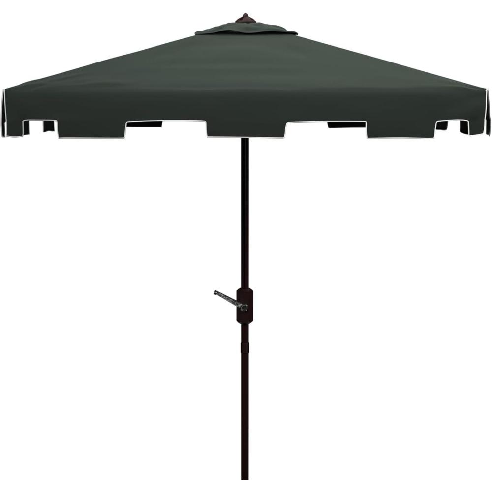 image:imageSafavieh Outdoor Zimmerman White 76 Square Market UV Protected UmbrellaDark Green