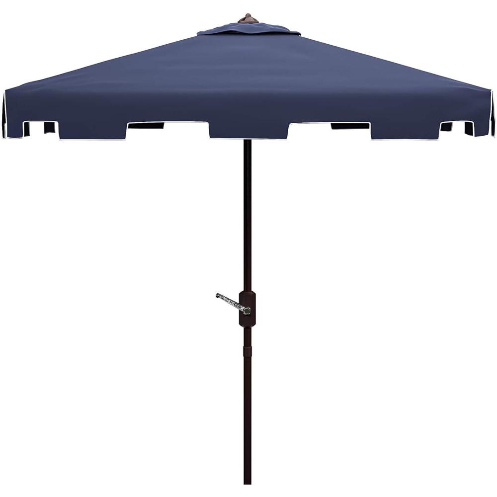 image:imageSafavieh Outdoor Zimmerman White 76 Square Market UV Protected UmbrellaNavyWhite