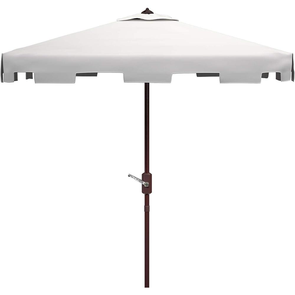 image:imageSafavieh Outdoor Zimmerman White 76 Square Market UV Protected UmbrellaWhite