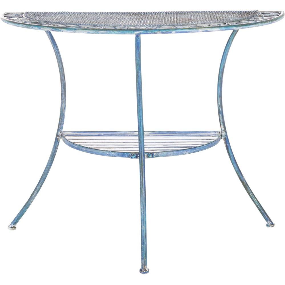 image:imageSafavieh PAT5027A Outdoor Collection Genson Pearl White End TableMossy Blue
