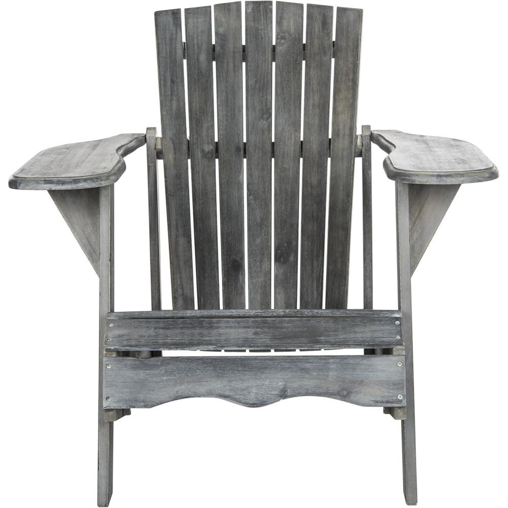 image:imageSafavieh PAT6700G Outdoor Collection Mopani Rustic Brown Side ChairAsh Grey