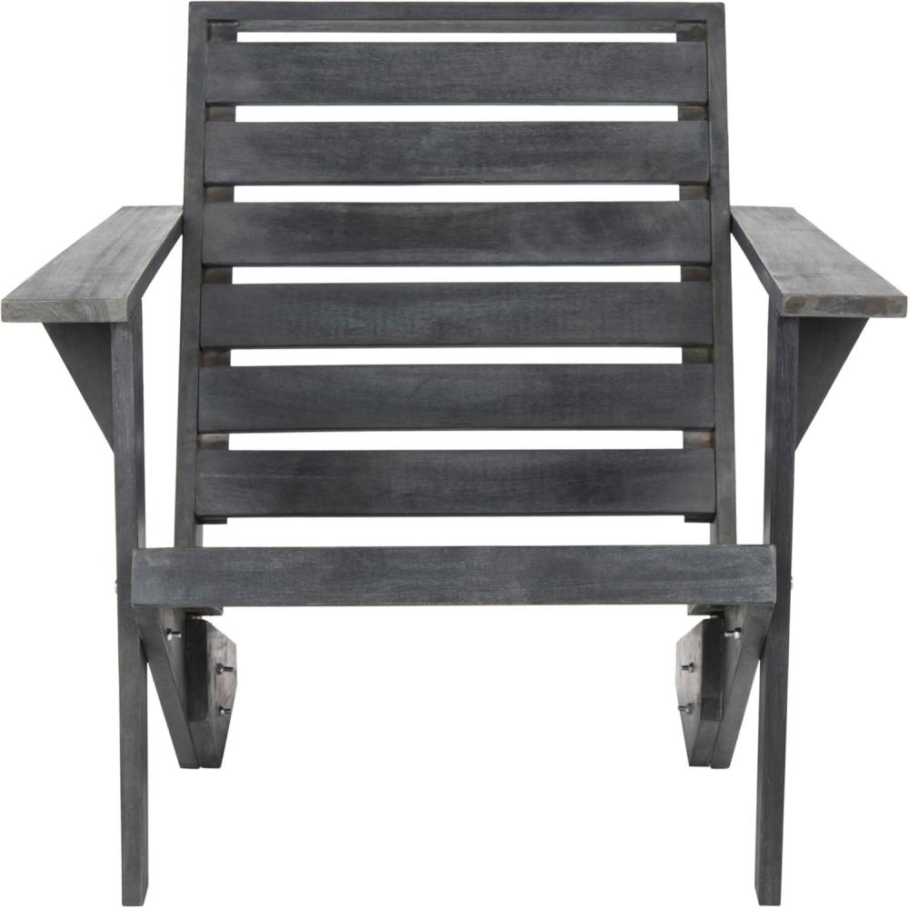 image:imageSafavieh PAT6746A Outdoor Collection Lanty Teak Adirondack Side ChairDark Slate Gray